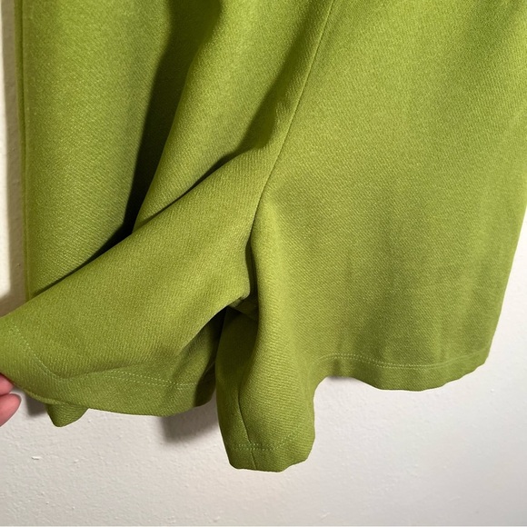 CTM High Waist Shorts Lime Green Wide Leg - Picture 4 of 9